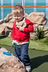 Will on the miniature golf course