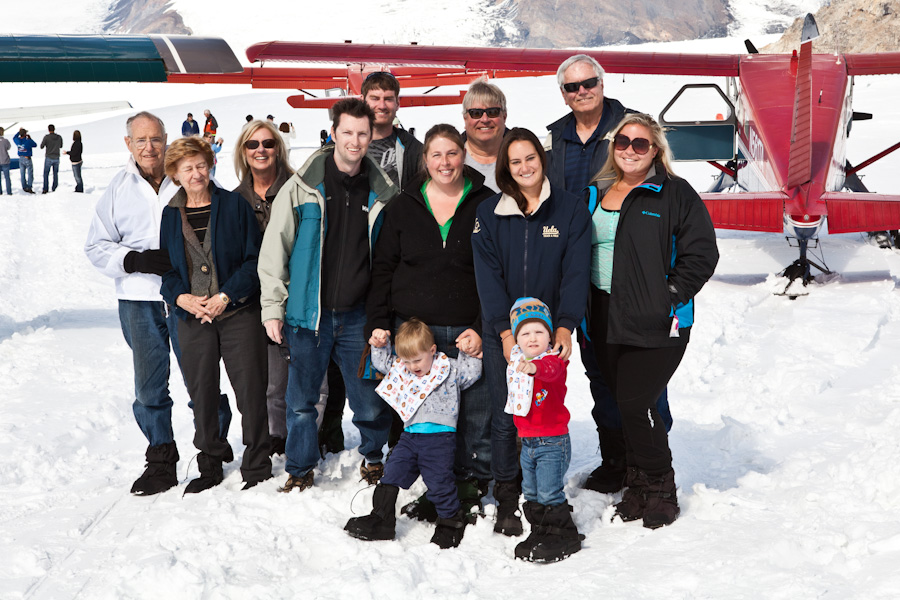 The whole gang on a glacier 2