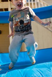 Will in the bounce house