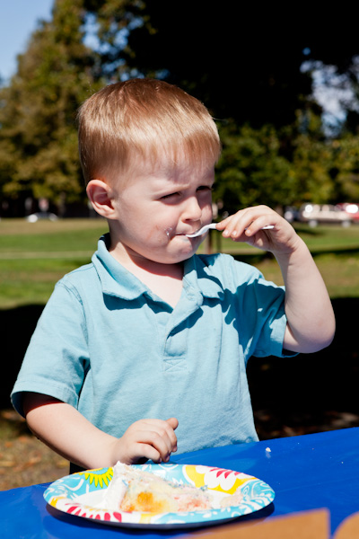 Andrew eating cake