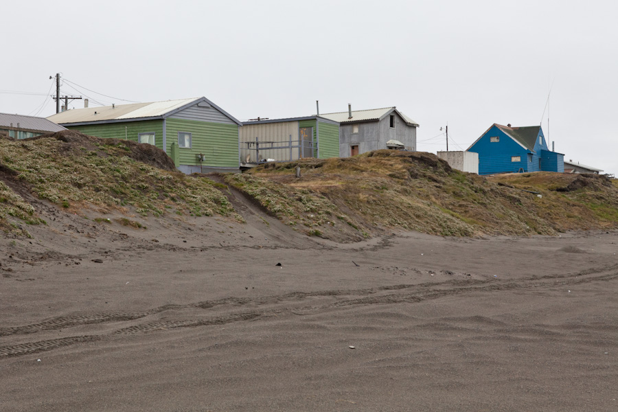 Some Barrow buildings from the beach