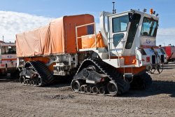 Crazy tracked vehicle at Deadhorse Camp