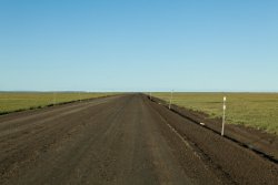 Starting down the Dalton Highway in Deadhorse, Alaska