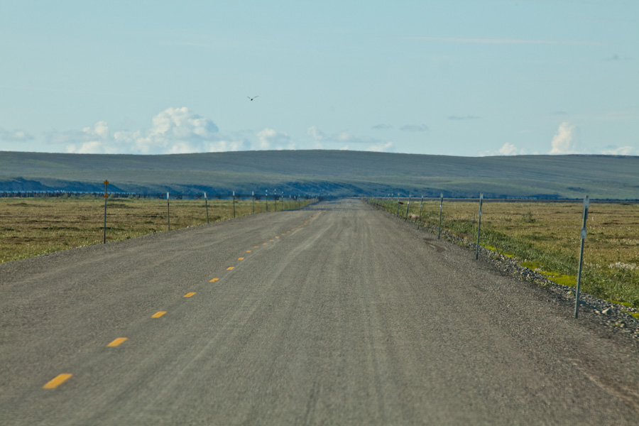 The first patch of paved road near Pump Station 2