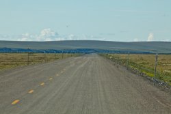 The first patch of paved road near Pump Station 2