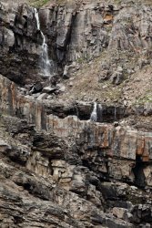 Snowmelt waterfalls, Chandalar Shelf, Alaska