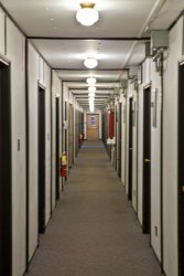 Hallway at Slate Creek Inn in Coldfoot, Alaska