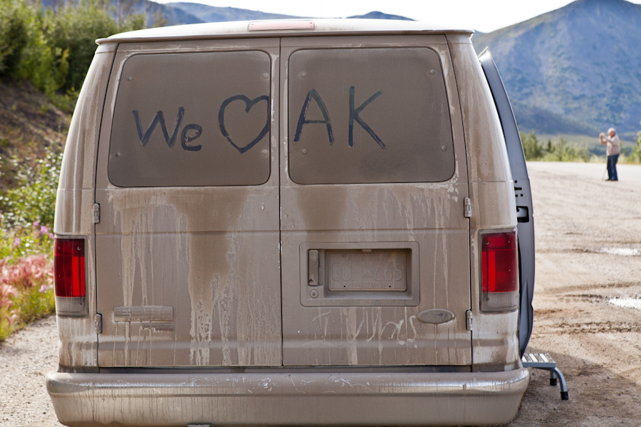 SOMEONE defaced our dirty van with this true statement