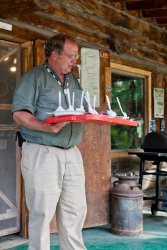 Mike presents us with "Tundra Cake" near the end of our journey to Fairbanks