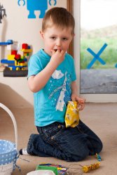 Andrew eating cookies