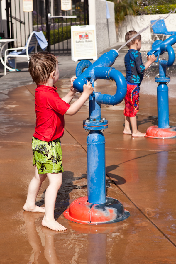 Will at the water cannon