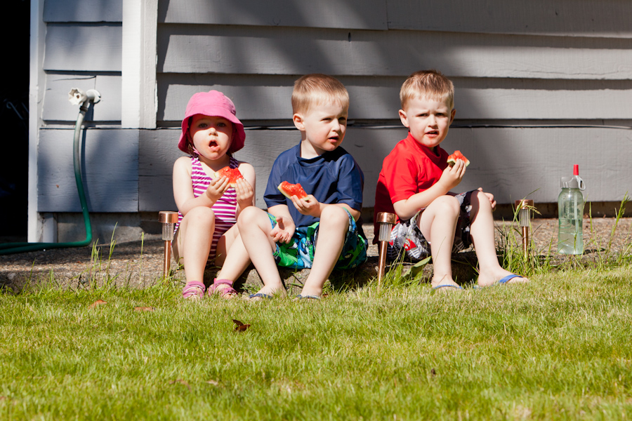 Kate, Andrew, Will and Watermelon 2