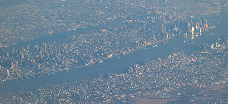 Manhattan from the plane