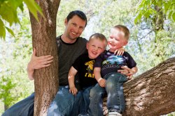 Adam, Will and Andrew up a tree