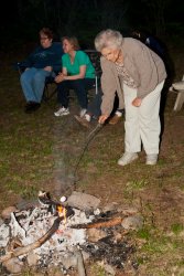 Gail roasting marshmallows