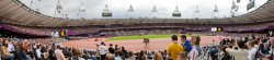 Panorama of the London 2012 Olympic Stadium from row 9