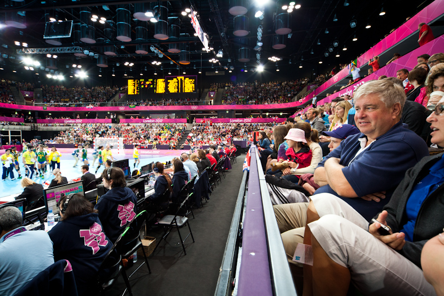 Front row seats for Women's Handball quarterfinals at the Copper Box in Olympic Park