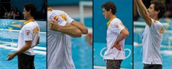 Spain's Women's Water Polo Coach Miguel Oca Gaia in four frames