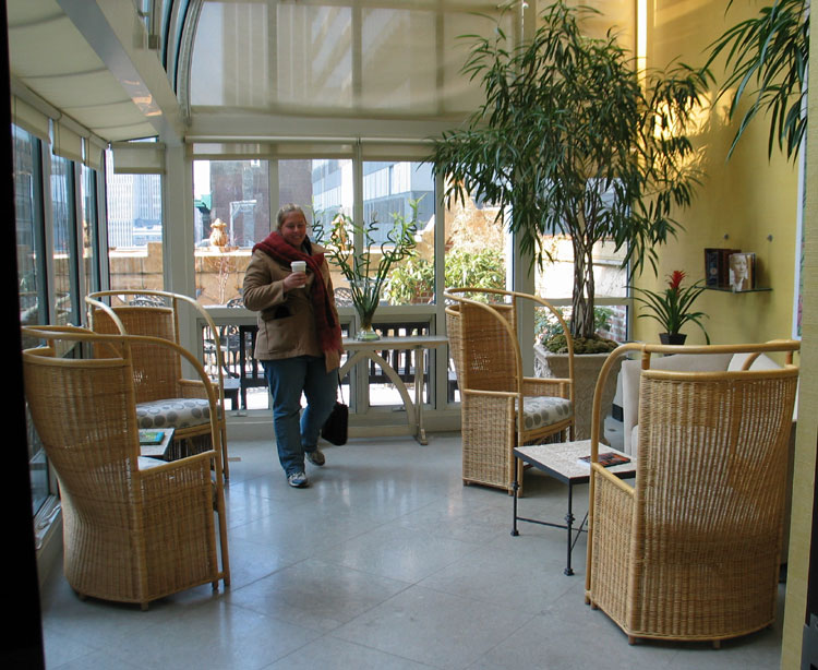 Sitting room on the 14th floor of our hotel