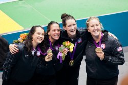 USA's Maggie Steffens, Elsie Windes, Jessica Steffens and Melissa Seidemann (1)