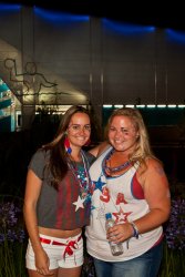 Tori and Jessie in front of the Water Polo Arena