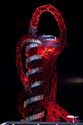 The Orbit at night in Olympic Park